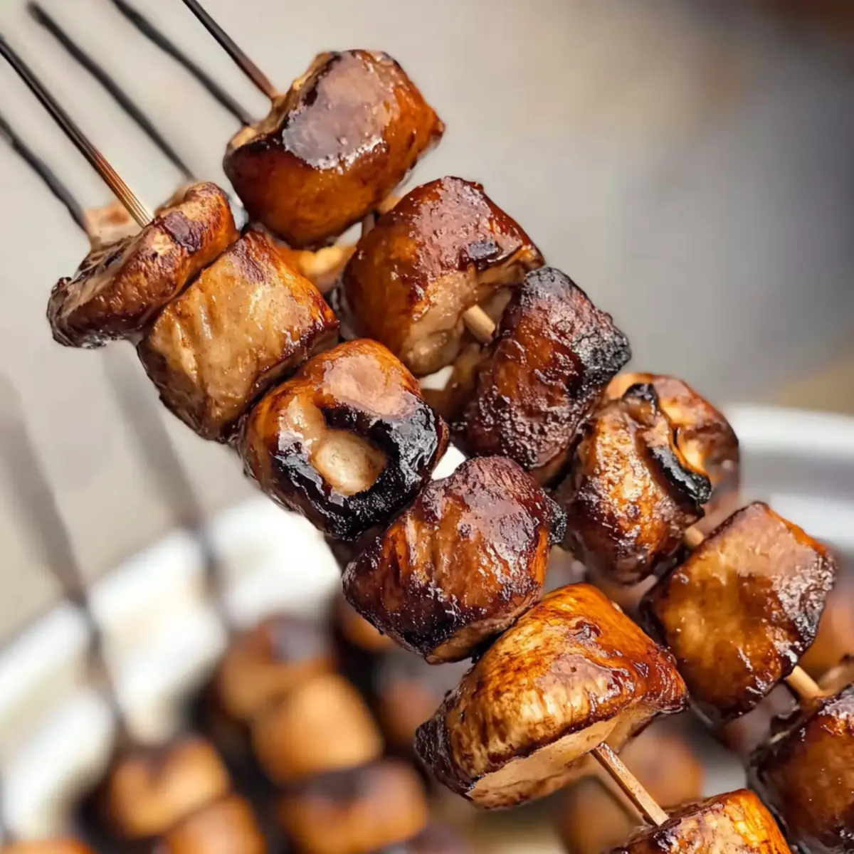 Ginger Garlic Teriyaki Mushroom Skewers for a Flavorful BBQ
