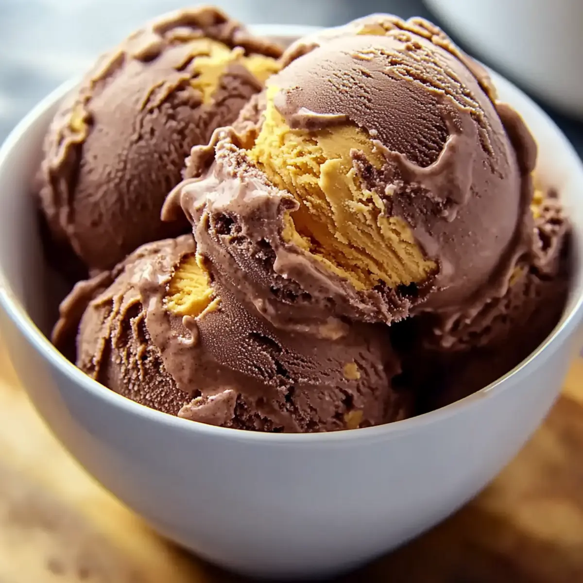Creamy Chocolate Peanut Butter Ice Cream in Just 4 Ingredients