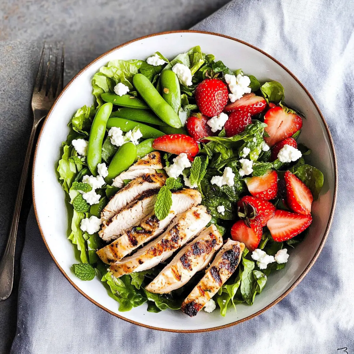 Refreshing Strawberry Mint Chicken Salad for Spring Vibes