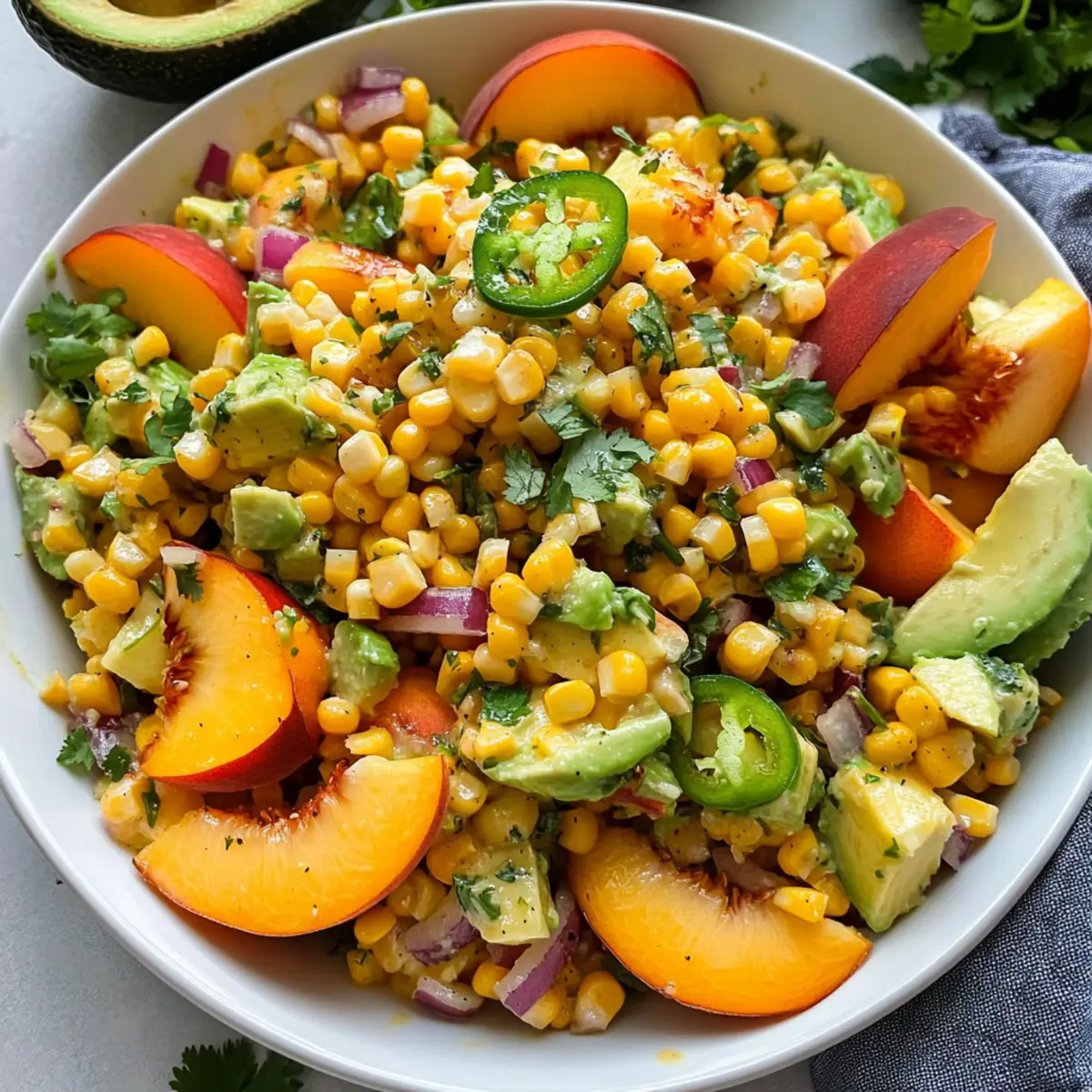 Sweet Corn Salad with Peaches: A Fresh Summer Delight