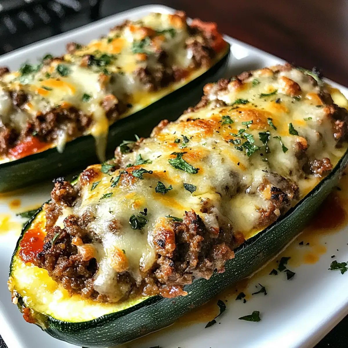 Baked Cheesy Stuffed Zucchini Boats for a Delicious Dinner Delight