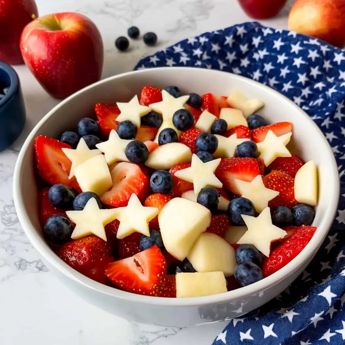 Red White and Blue Fruit Salad Perfect for Summer Celebrations
