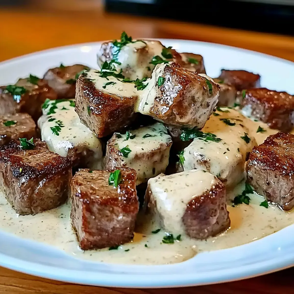 Garlic Butter Steak Bites in Creamy Parmesan Bliss