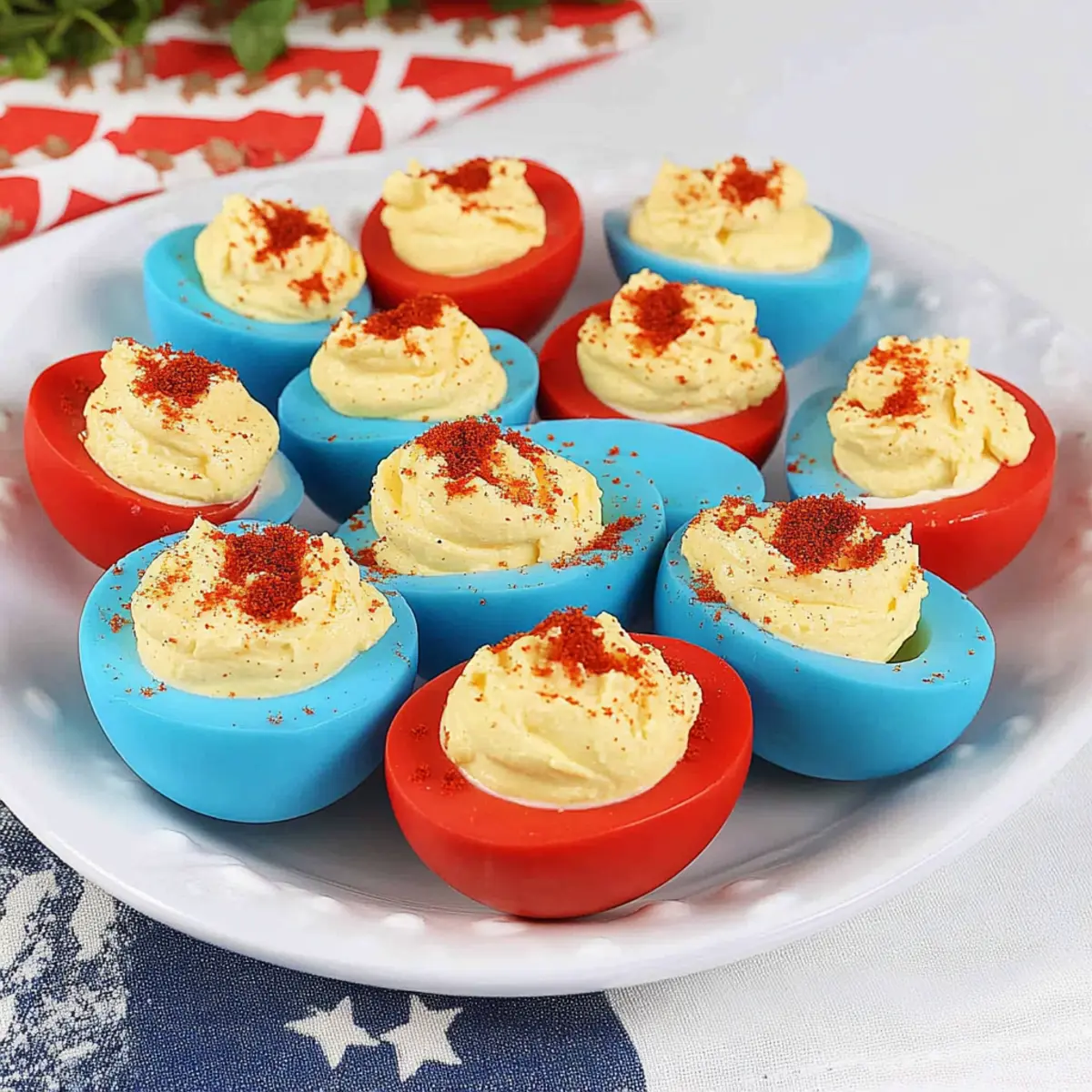 Delicious Red, White, and Blue Deviled Eggs for Summer Fun