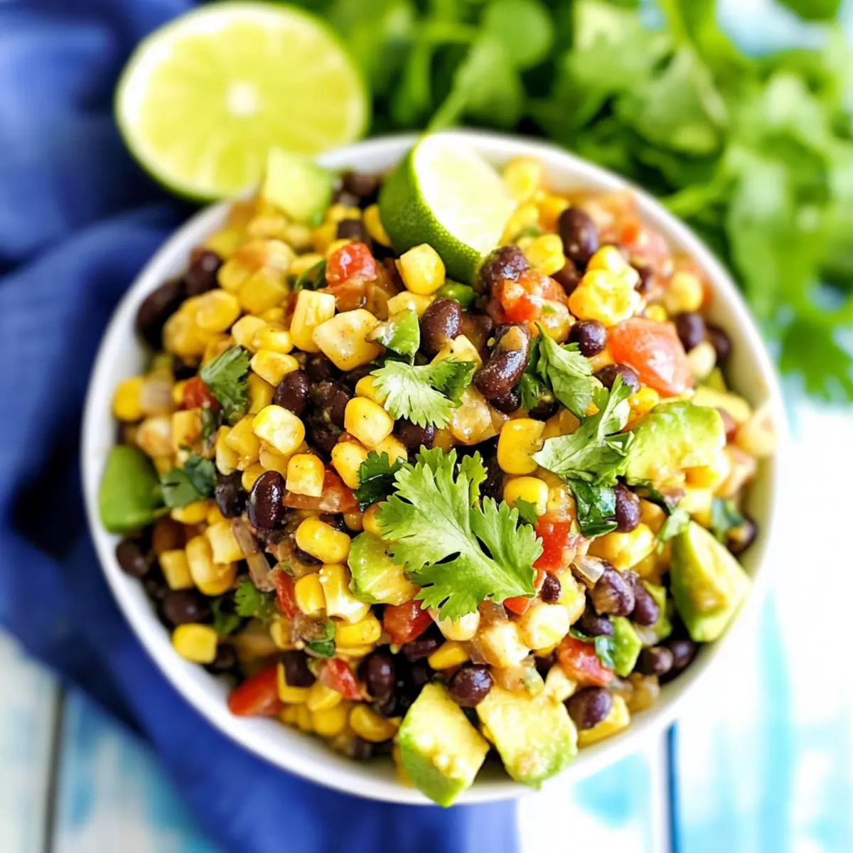 Vibrant Black Bean Corn Salad with Honey Lime Zing