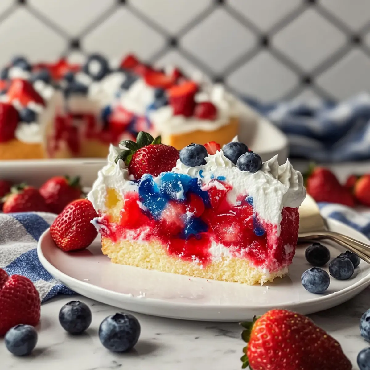 Delicious 4th of July Poke Cake for a Festive Summer Treat