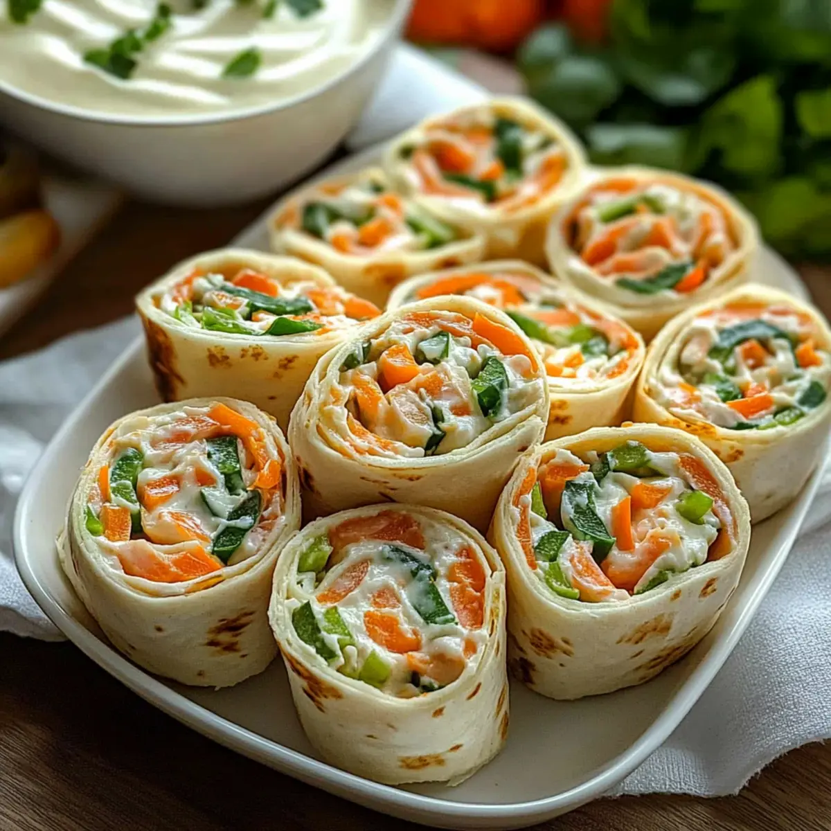 Delicious Vegetable Tortilla Roll Ups: A No-Bake Snack Delight