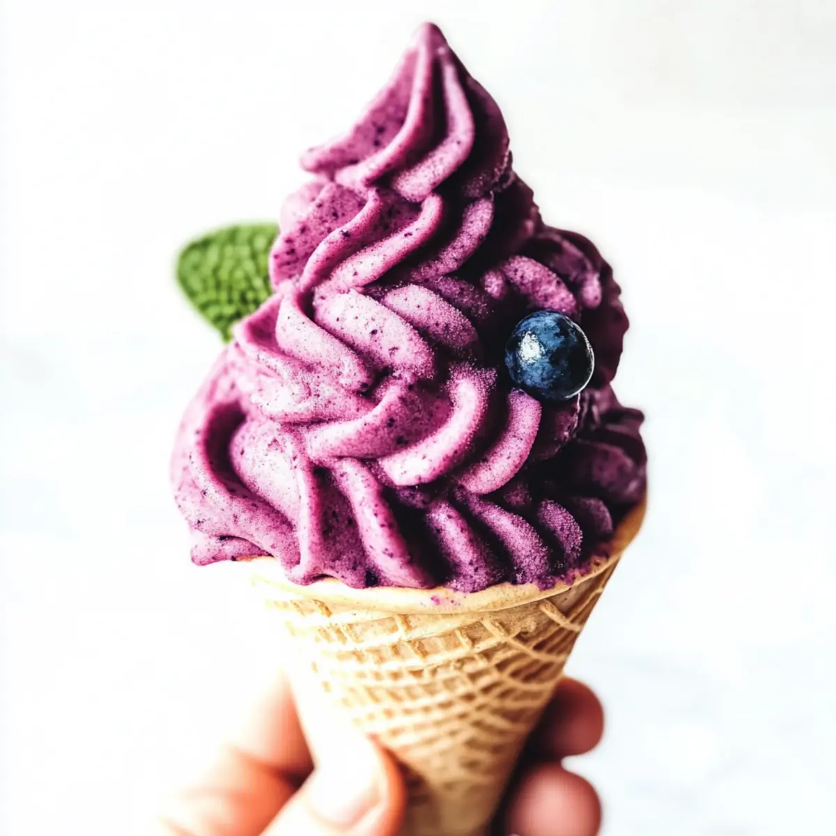 Creamy Blueberry Frozen Yogurt for a Guilt-Free Treat