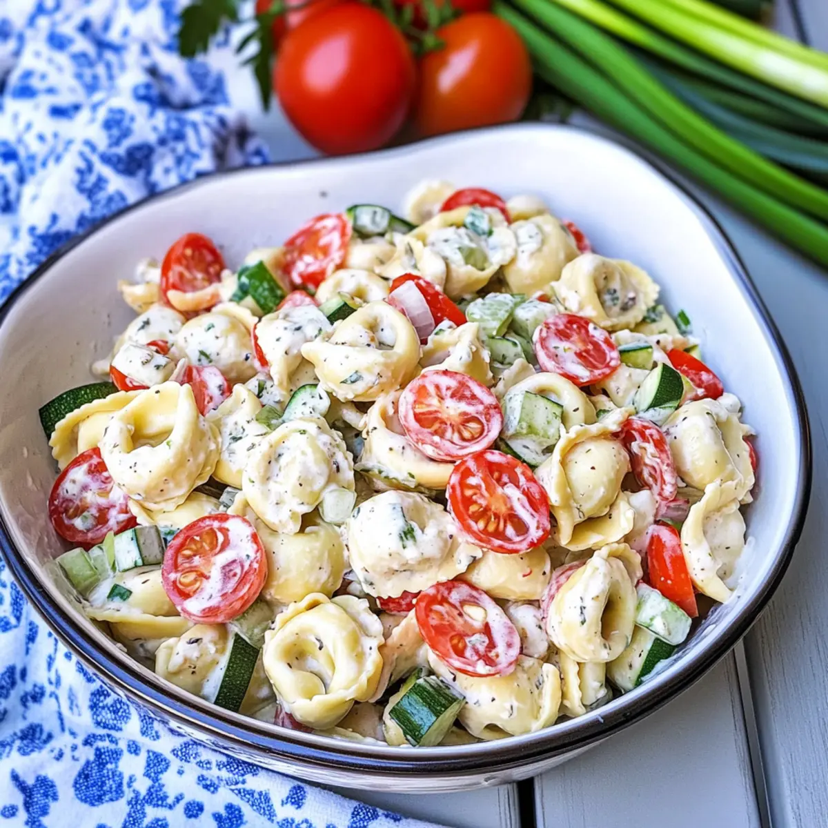 Summertime Tortellini Vegetable Pasta Salad for Chill Vibes