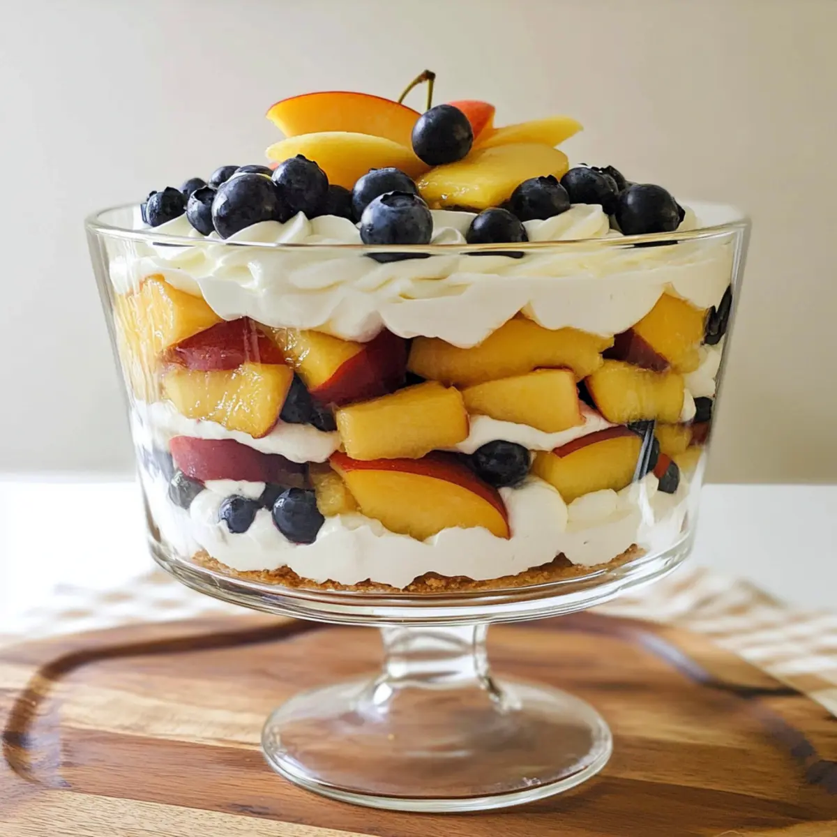 Delicious Summer Peach and Blueberry Trifle for Gatherings