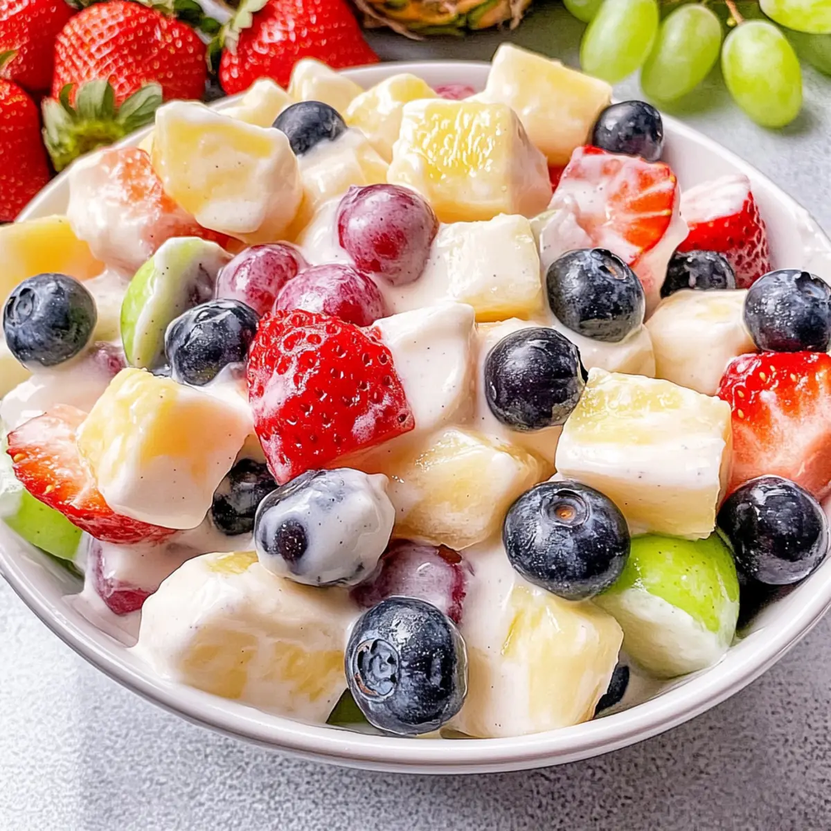Creamy Fruit Salad Bliss – Refreshing, Easy, and Customizable