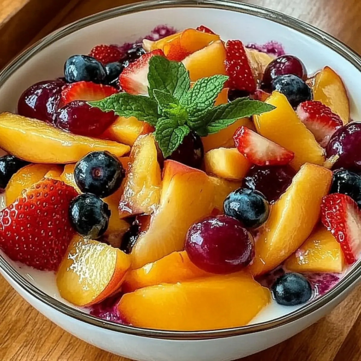 Vibrant Peach Fruit Salad for a Refreshing Summer Treat