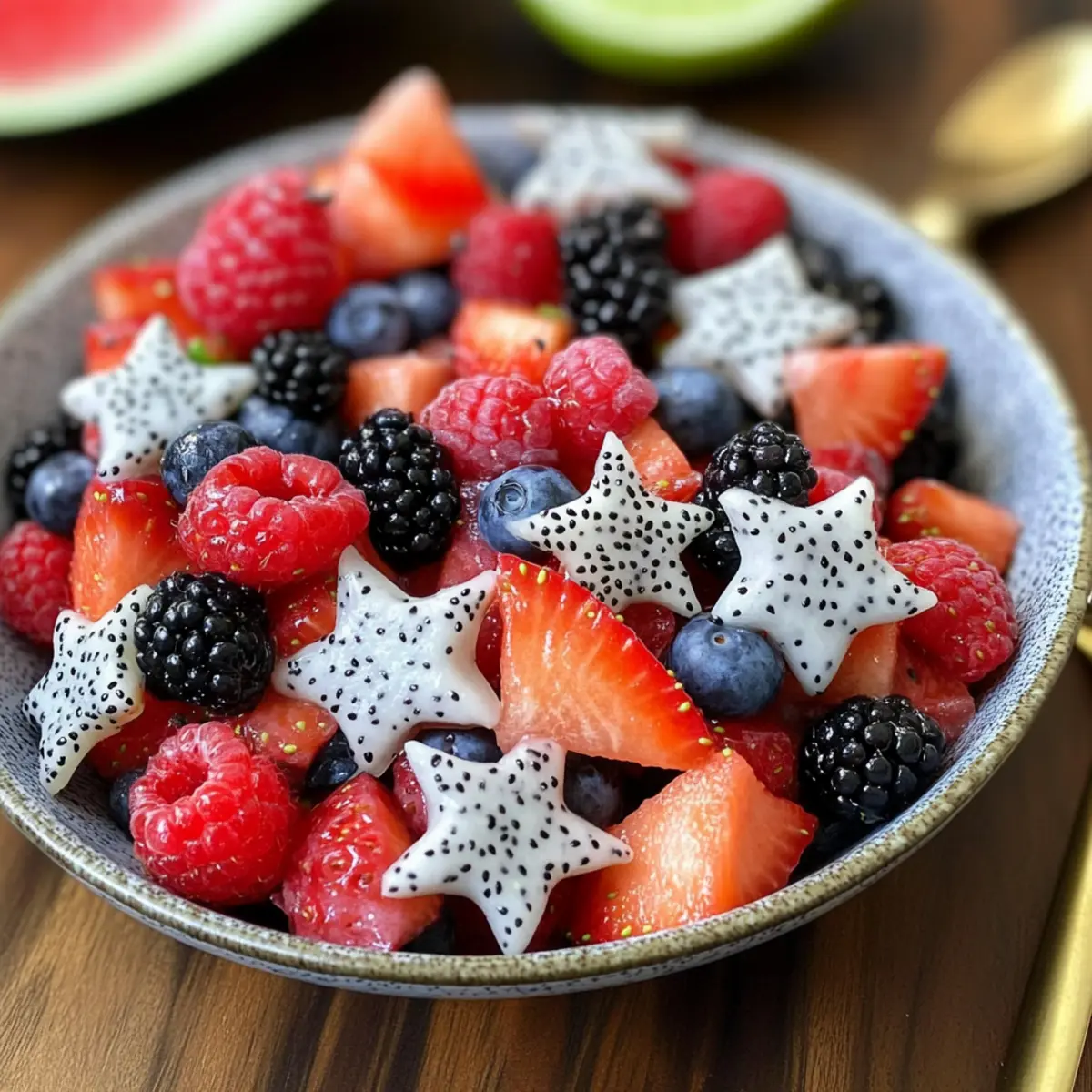 Berry Fruit Salad That Dances with Honey Lime Flavor