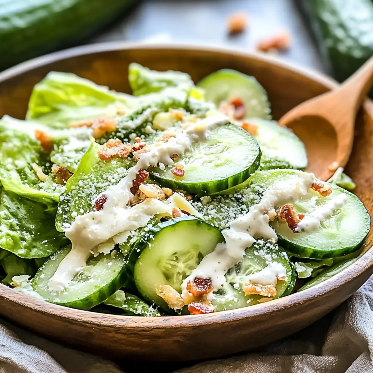 Crisp Cucumber Caesar Salad for a Refreshing Summer Bite