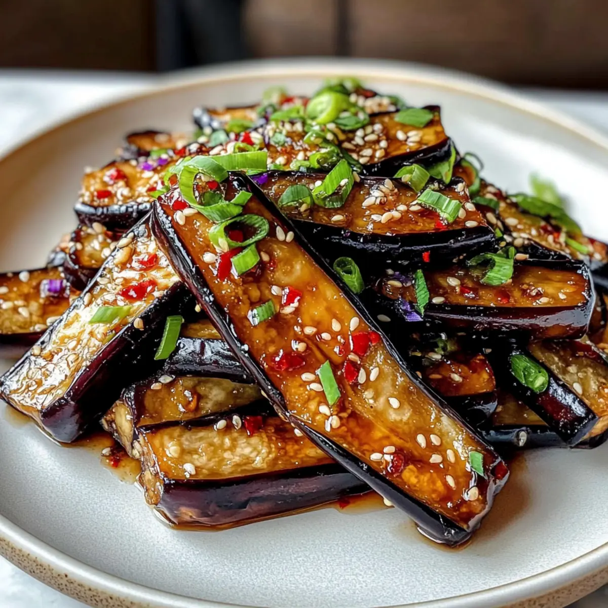 Crispy Eggplant Tossed in Garlic Soy Glaze: A Must-Try Delight