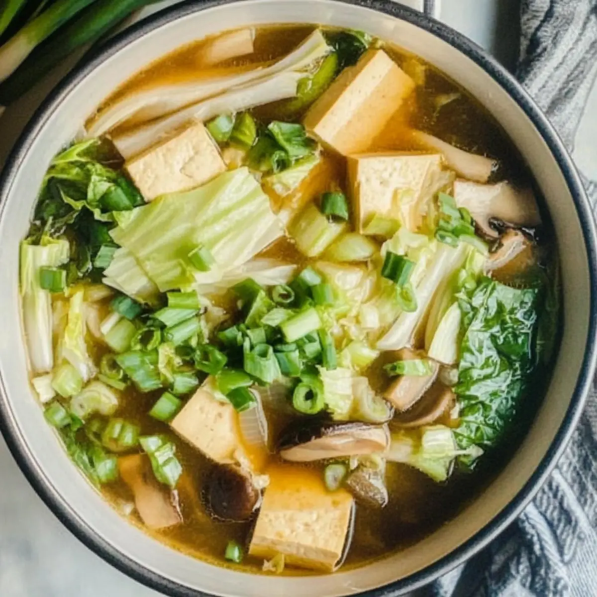 Napa Cabbage Tofu Soup That Warms Your Soul in Minutes