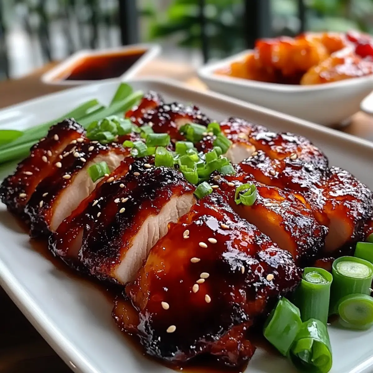 Savory Delicious Char Siu Chicken with a Sticky Glaze