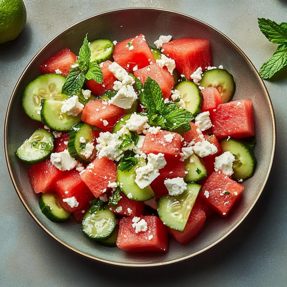 Fresh Watermelon Salad with Feta Cheese for Summer Bliss
