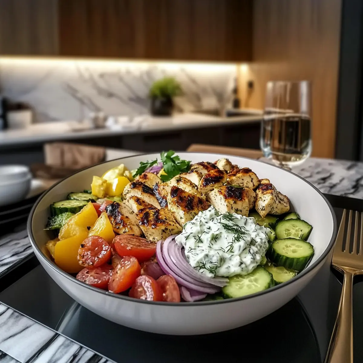 Mediterranean Lemon Dill Chicken Bowl: Fresh, Healthy Delight