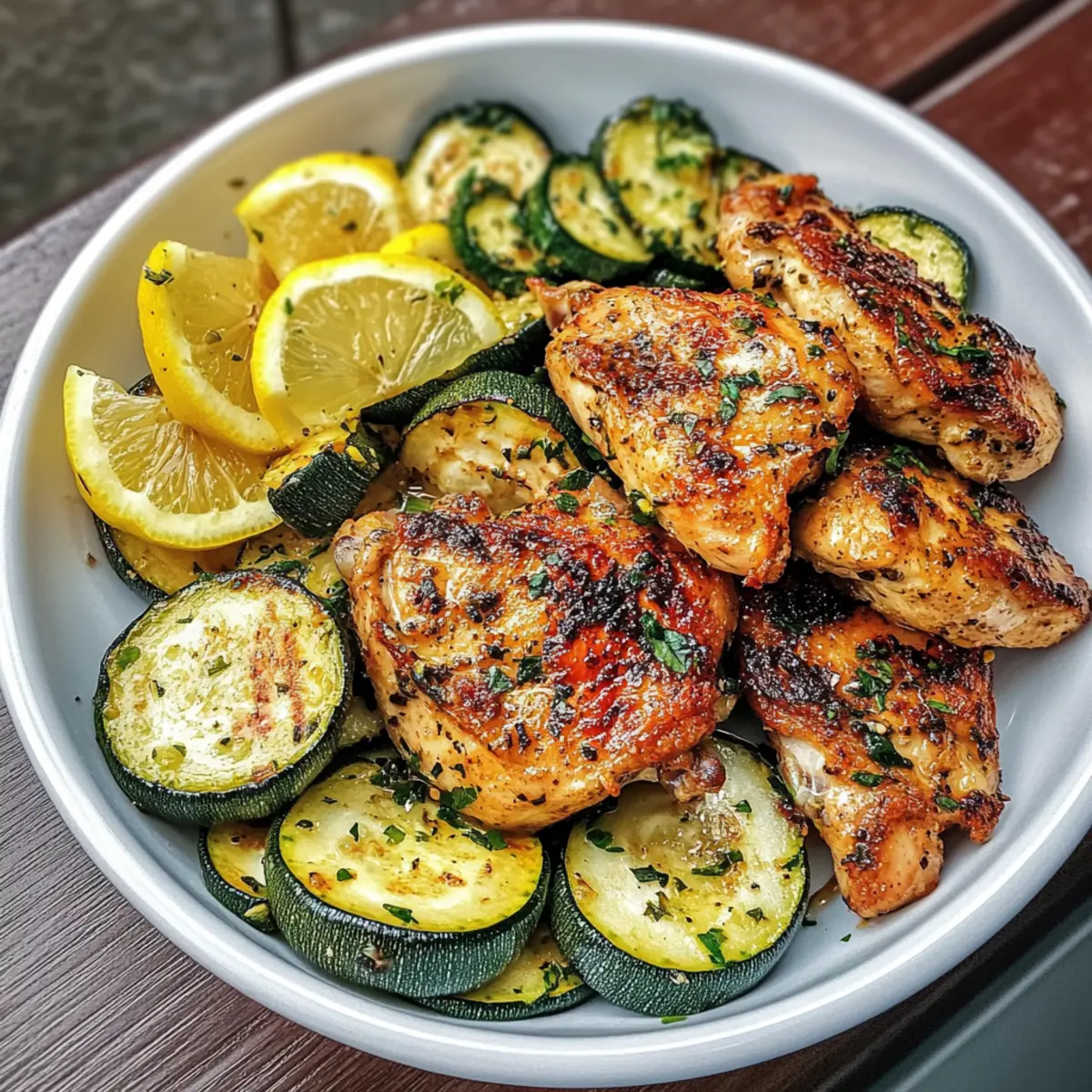 Grill-Ready Asado Chicken with Lemon Zucchini Sauté Delight
