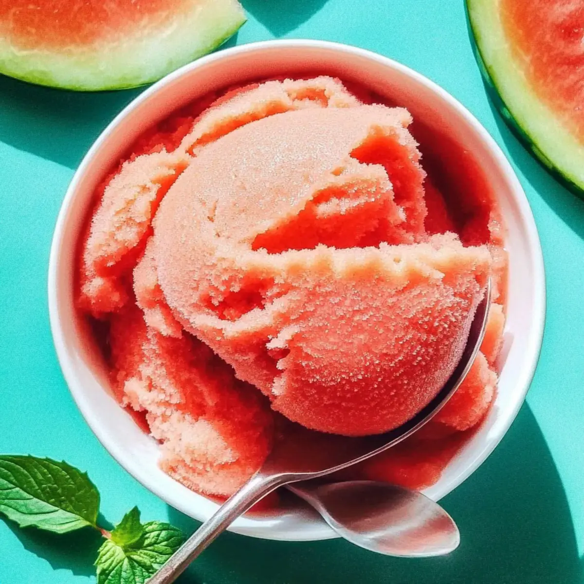 Refreshing Watermelon Sorbet Ready in Just 5 Minutes