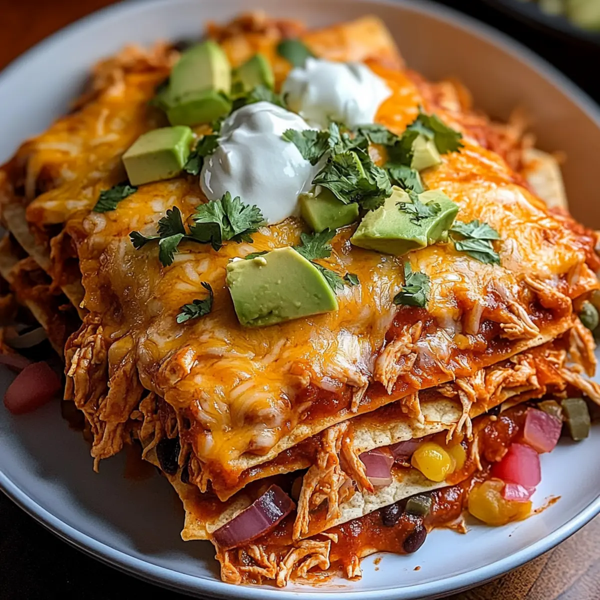 Delicious Shredded Chicken Enchilada Casserole for Family Fun