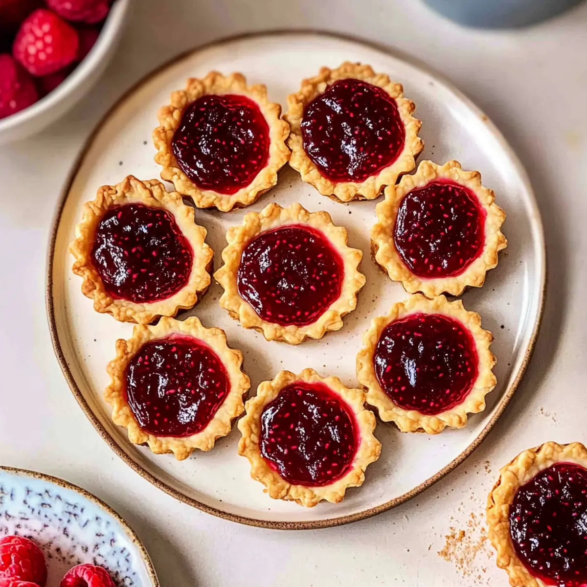 Vegan Jam Tarts: Flaky Delights Bursting with Fruit Flavor