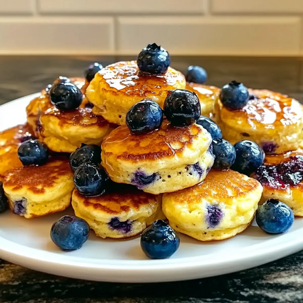 15-Minute Lemon Blueberry Cottage Cheese Pancake Bites Delight