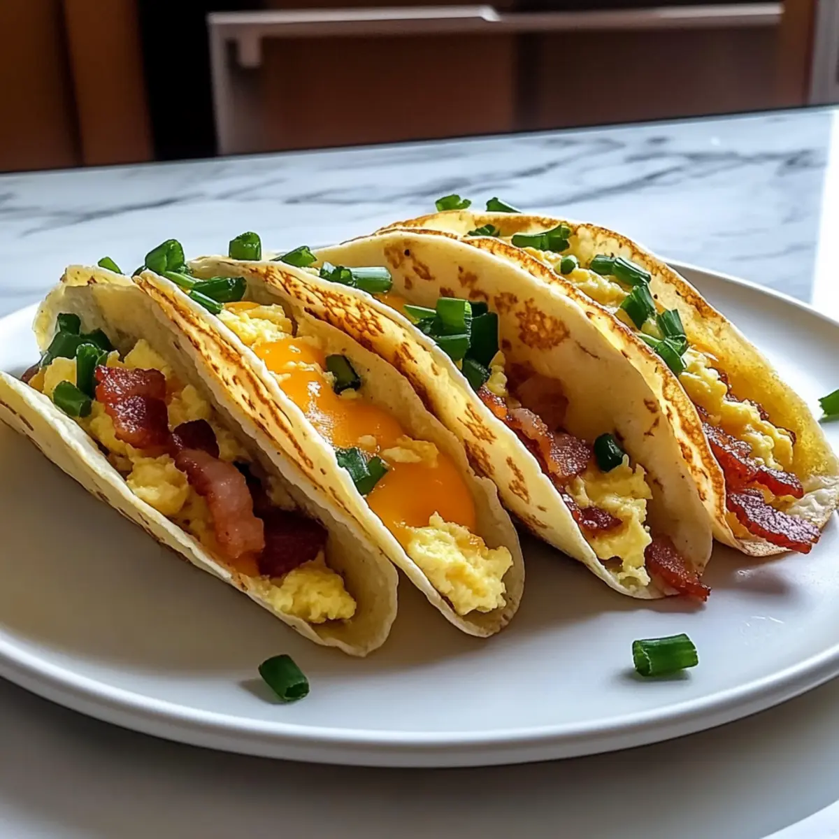 Savory Pancake Tacos with Crispy Bacon and Soft Scrambled Eggs Delight