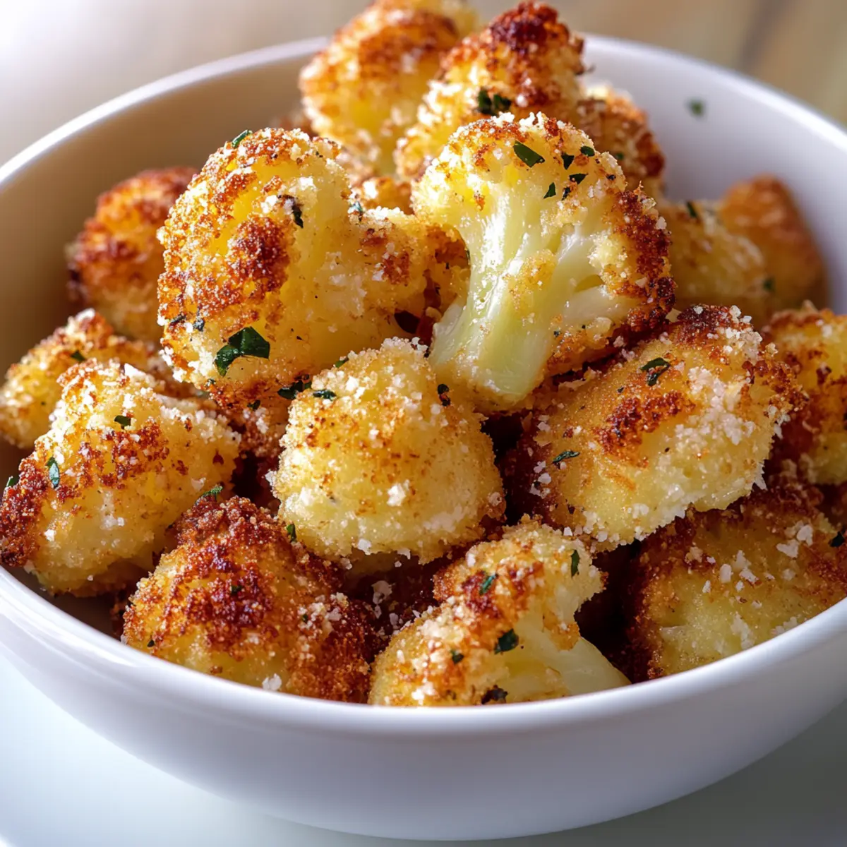 Crispy Parmesan Cauliflower Bites: Guilt-Free & Cheesy Goodness
