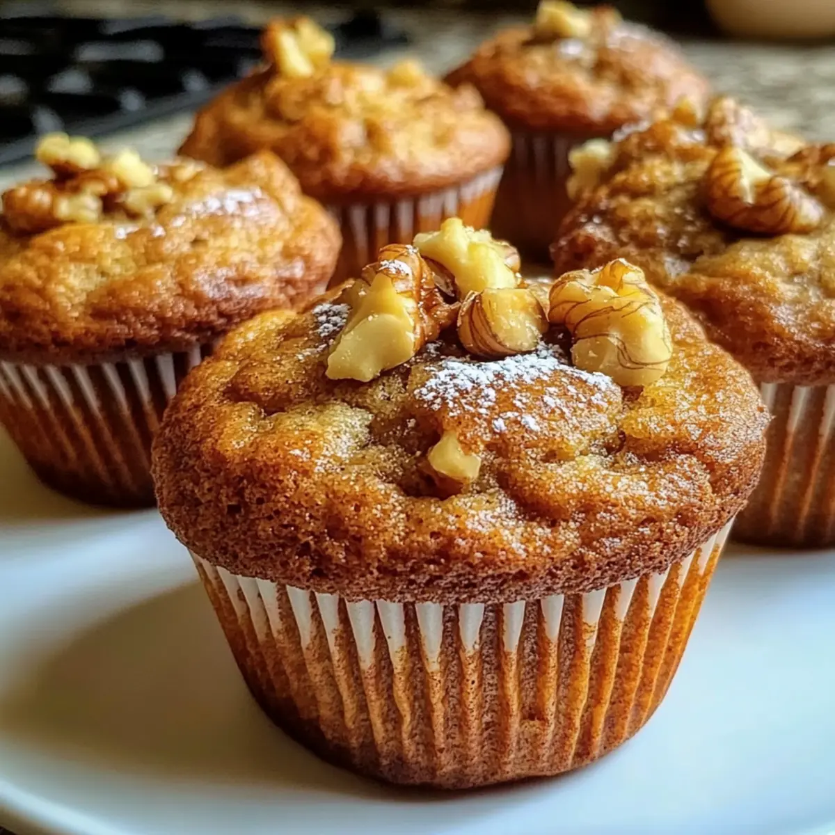 Warm & Fluffy Banana Walnut Muffins for Cozy Mornings