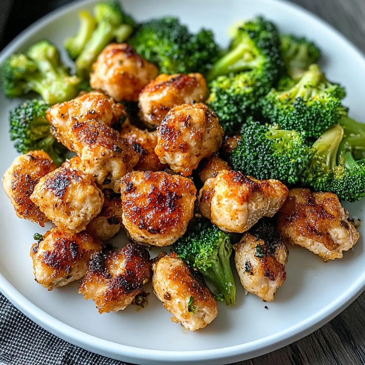Crispy Air Fryer Chicken Bites and Broccoli in 30 Minutes