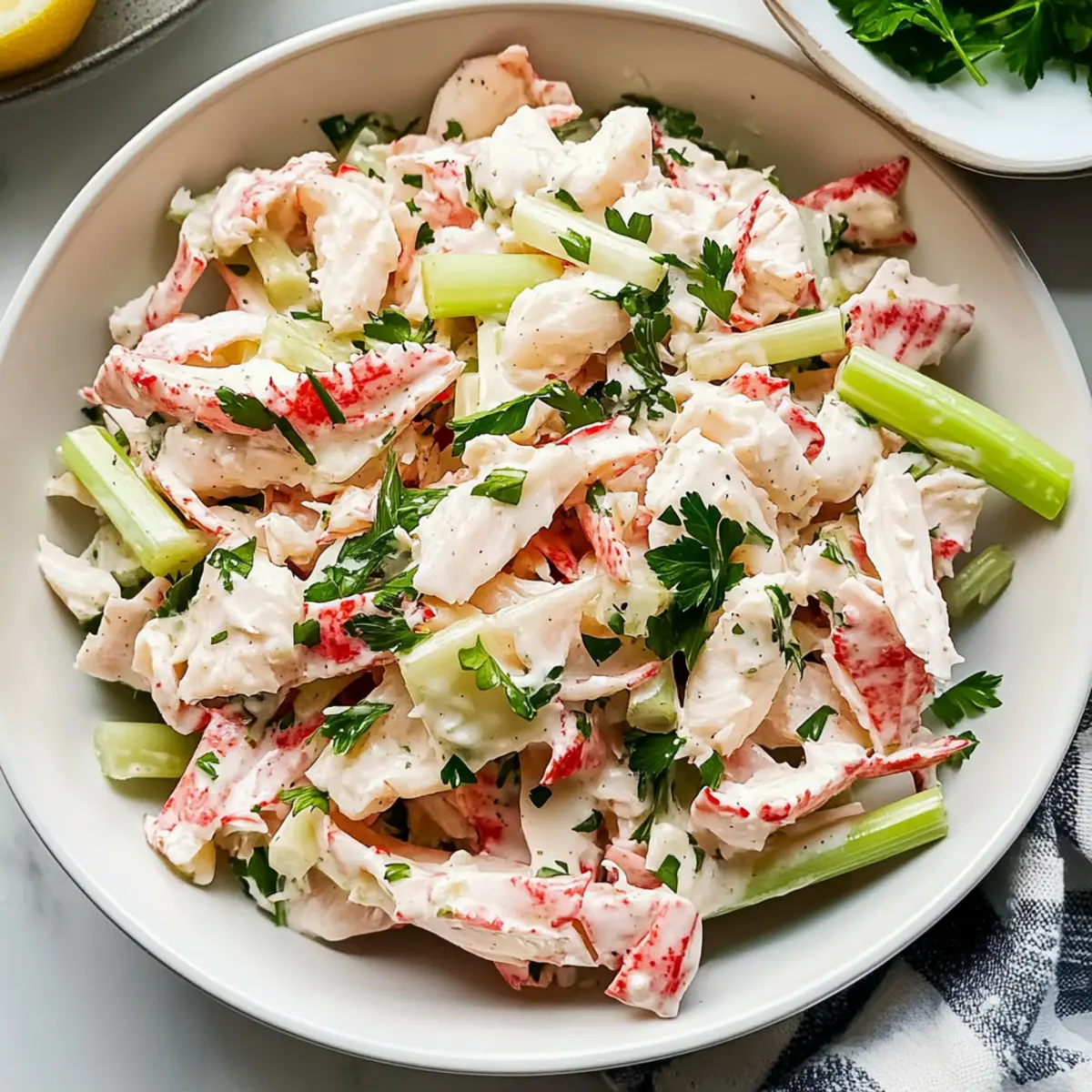 Fresh and Easy Crab Salad with Creamy Lemon Dressing