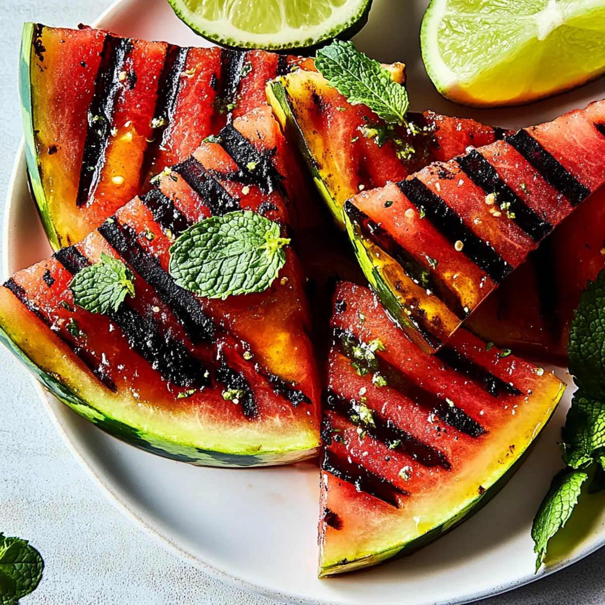 Grilled Watermelon with Sweet Honey-Lime Bliss