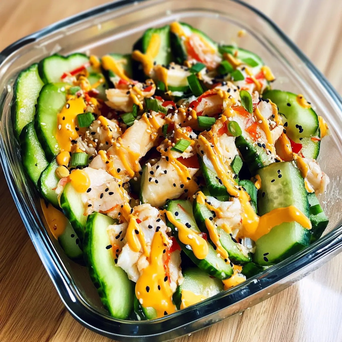 Refreshing California Roll Cucumber Salad for Light Dining