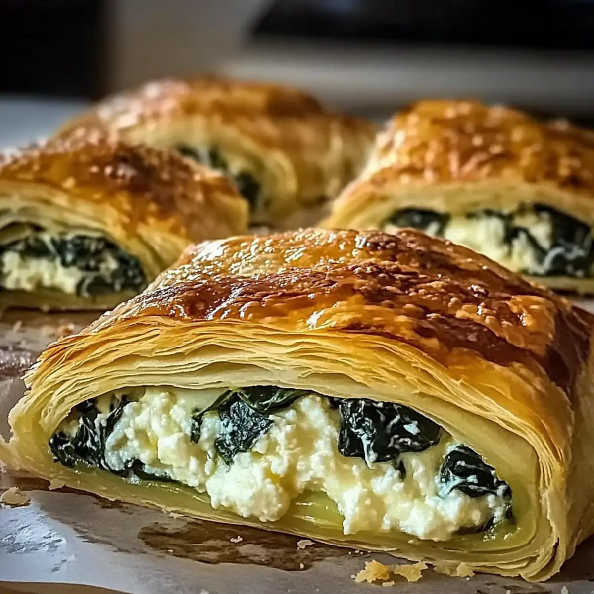 Cheese and Spinach Stuffed Pastry for Irresistible Snacking
