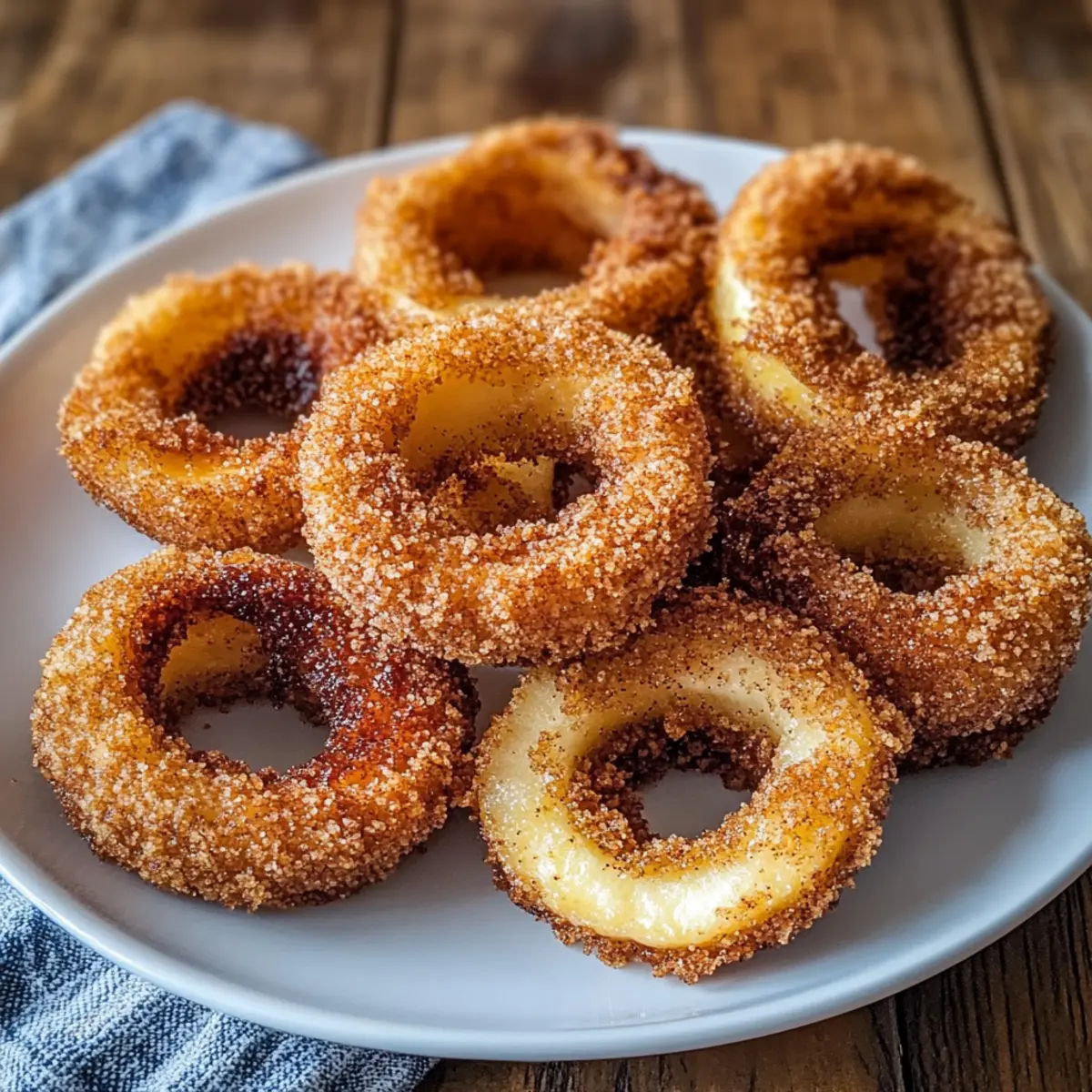 Crispy Air Fryer Cinnamon Apple Rings for Cozy Dessert Bliss