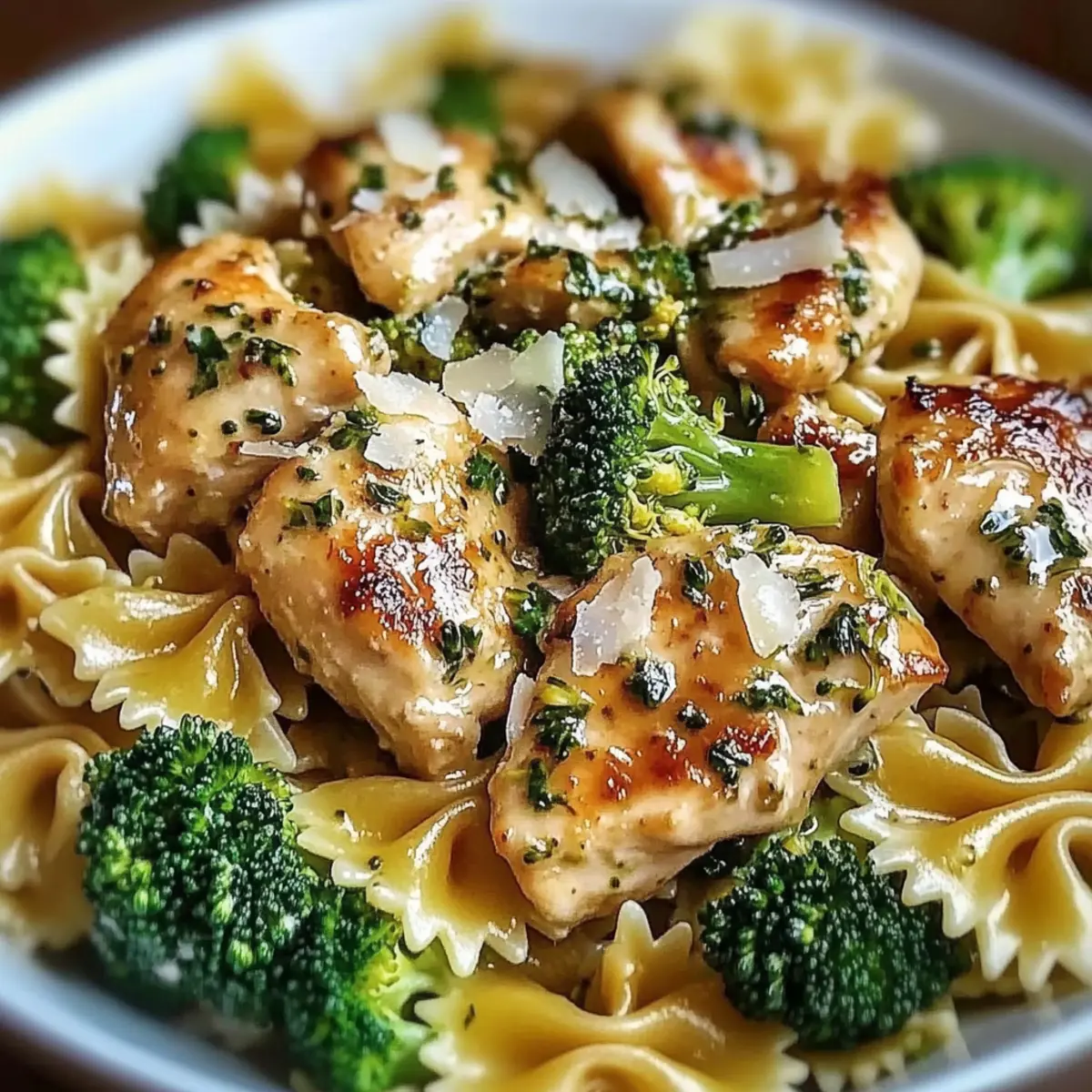Creamy Cowboy Butter Lemon Bowtie Chicken with Broccoli Bliss
