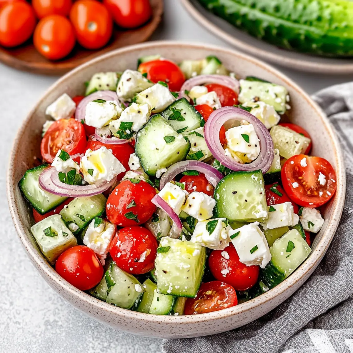 Cucumber Tomato and Feta Salad: A Refreshing Summer Delight