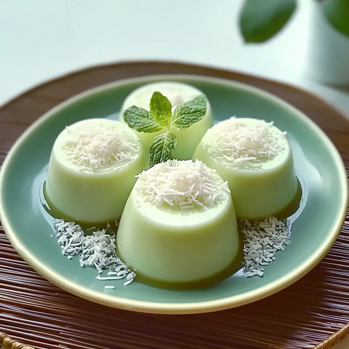 Irresistibly Creamy Pandan Coconut Panna Cotta Delight