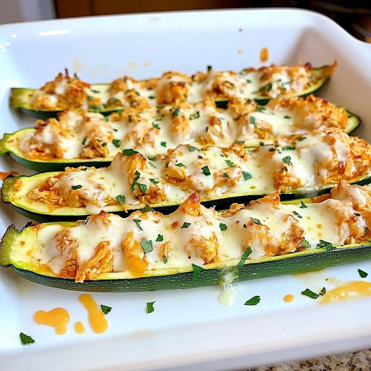 Delicious Buffalo Chicken Zucchini Boats for a Guilt-Free Feast